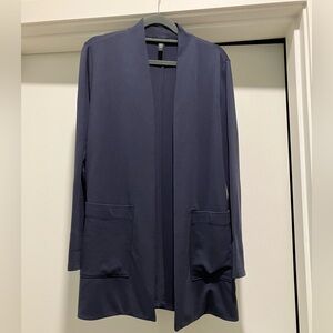 Eileen Fisher Navy Collarless Jacket (XS but fits like S)